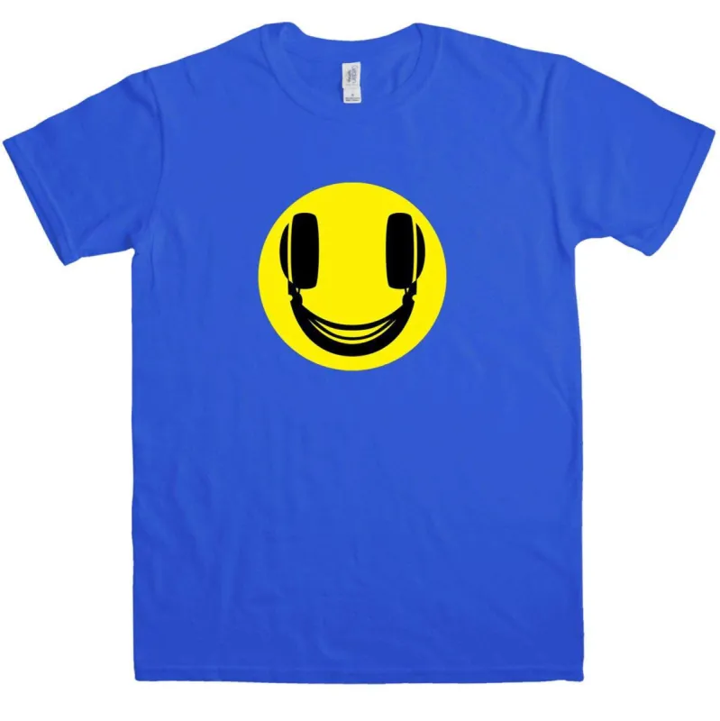 Headphone Smiley T-Shirt sold by 8Ball