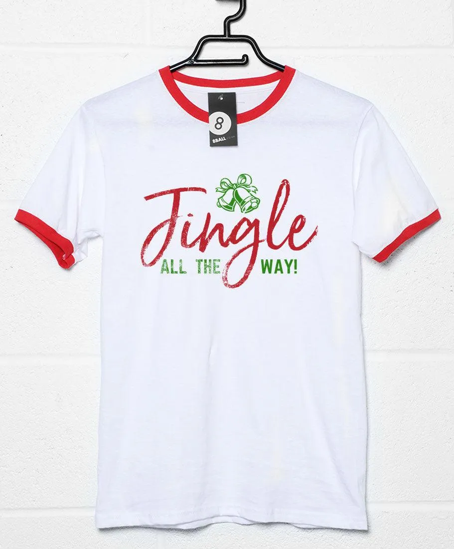 Jingle All the Way Christmas Slogan T-Shirt sold by 8Ball product image thumbnail 3
