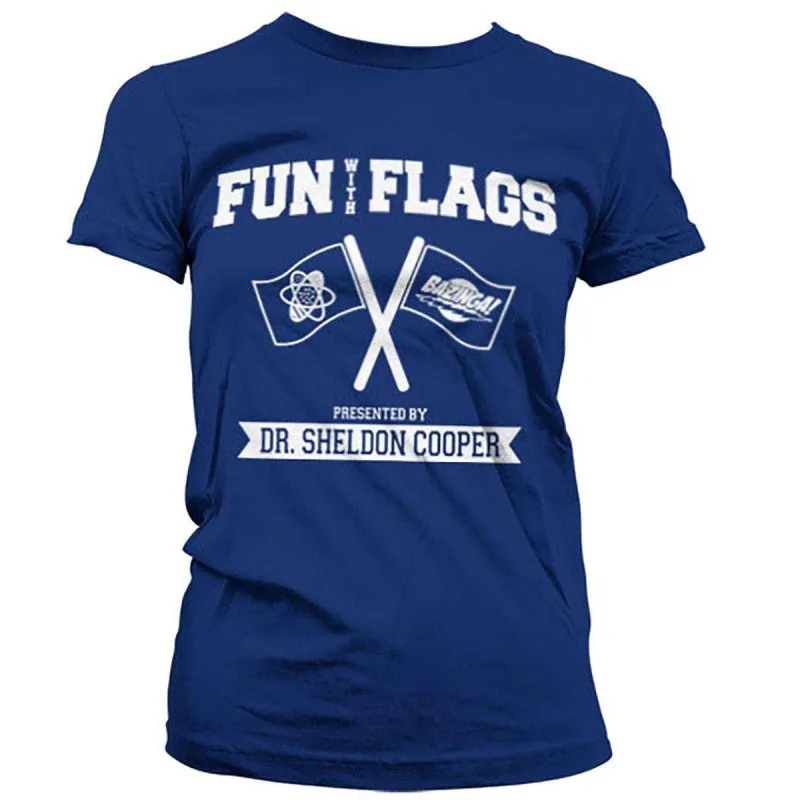 Fun With Flags The Big Bang Theory Fitted Womens T-Shirt sold by 8Ball