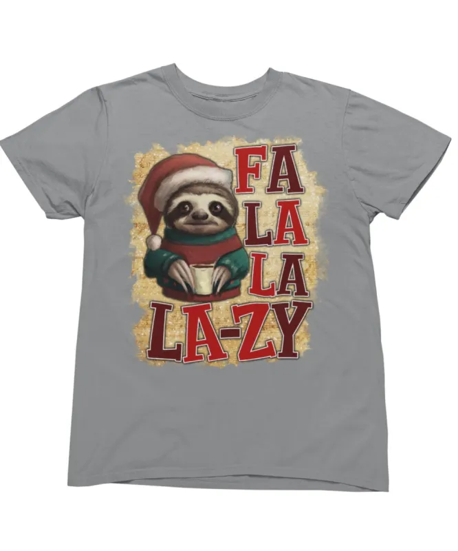 Sloth Fa La La Lazy Christmas Unisex T-Shirt sold by 8Ball