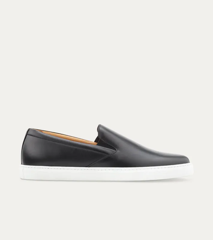 Slip On Sneaker In Black Leather sold by Ace Marks