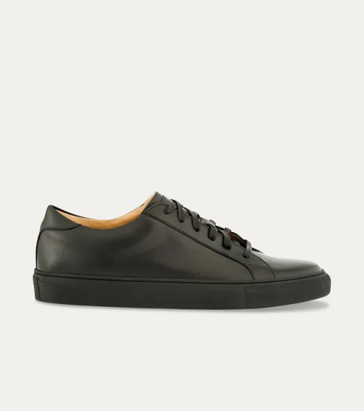 Dress Sneakers In Black With Black Outsole sold by Ace Marks