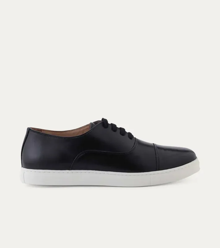 Cap Toe Oxford Sneaker In Black sold by Ace Marks