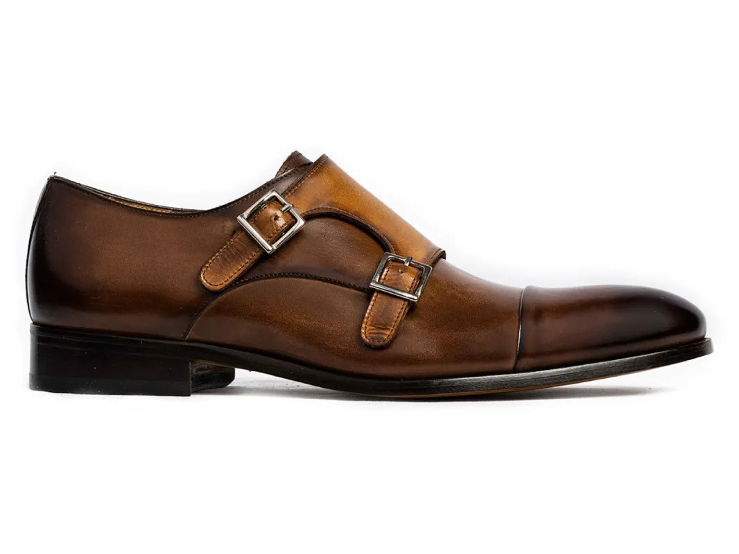 Cap Toe Monkstrap in Coconut Nicol & Siena sold by Ace Marks
