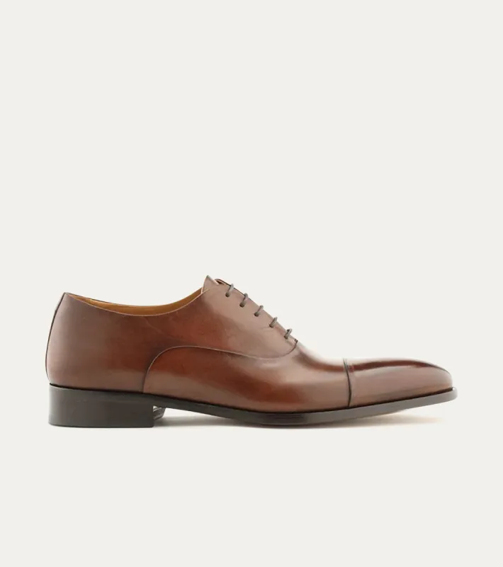Cap Toe Oxford Brown Antique Leather sold by Ace Marks