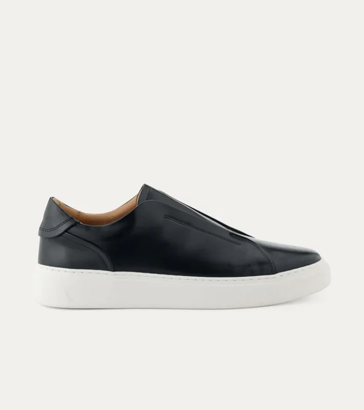 Misto Slip-On Sneaker In Black Leather sold by Ace Marks
