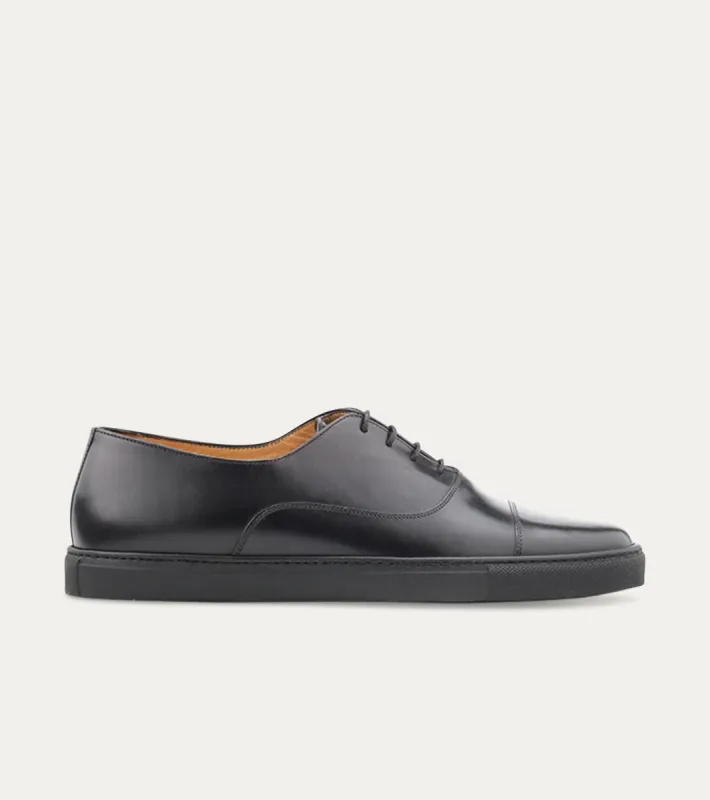 Cap Toe Oxford Sneaker In Black Antique sold by Ace Marks