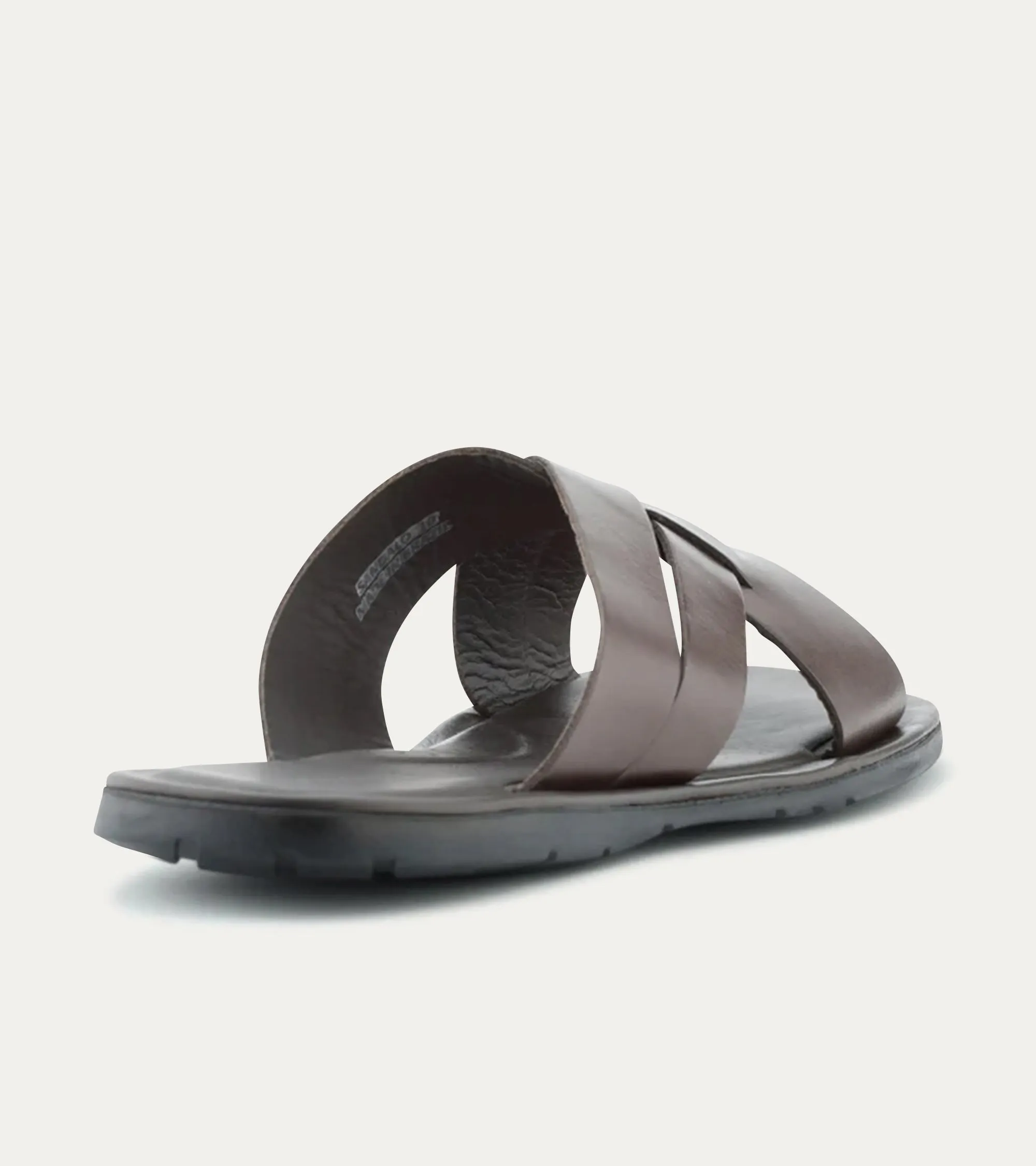 Sandalo Leather Slide Sandals In Brown sold by Ace Marks product image thumbnail 3