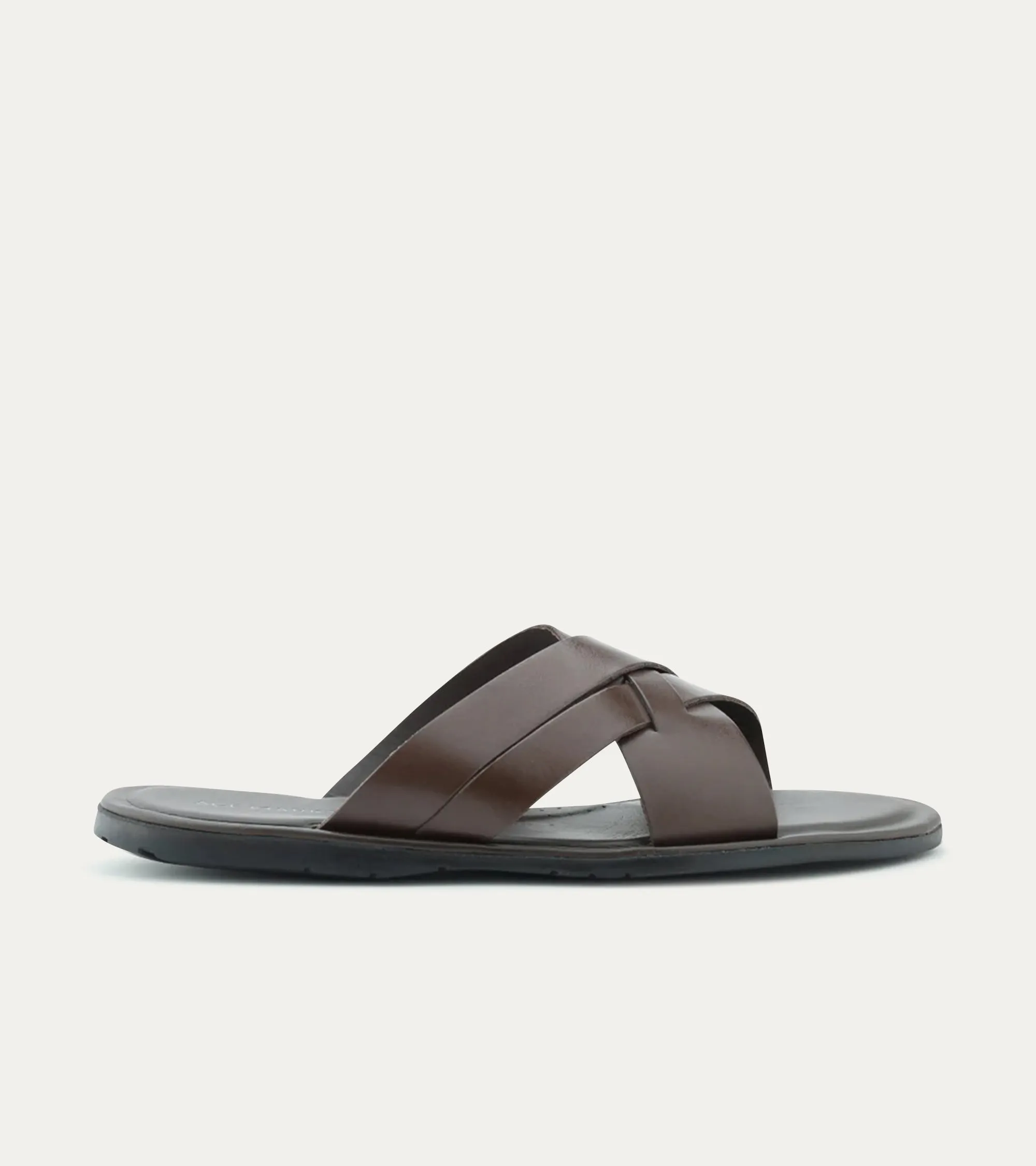 Sandalo Leather Slide Sandals In Brown sold by Ace Marks