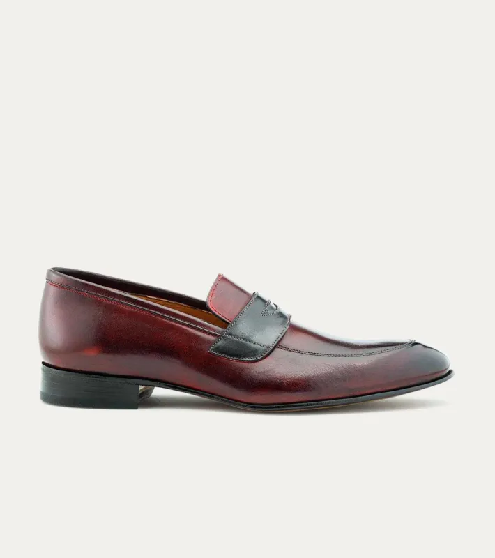 Andre Penny Loafer in Diablo Anti. & Dk. Grey sold by Ace Marks