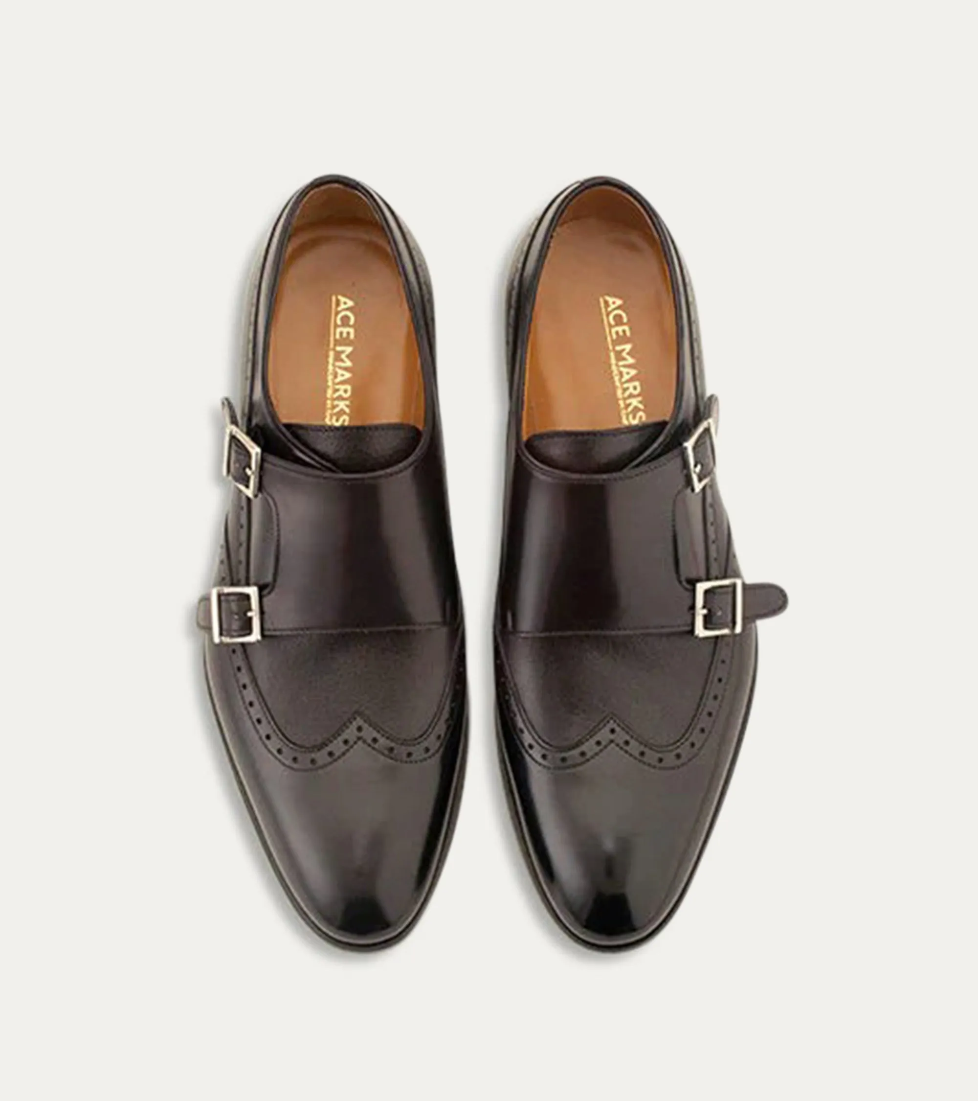 Liam Wingtip Monkstrap in Black St. Noma sold by Ace Marks product image thumbnail 4