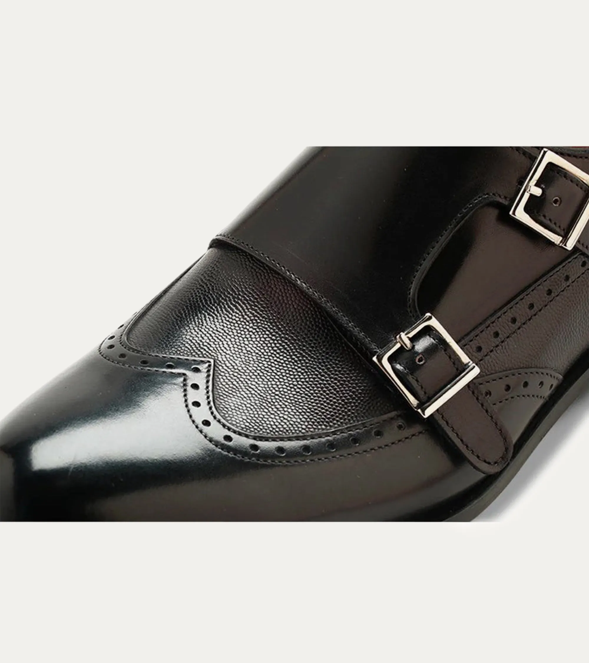 Liam Wingtip Monkstrap in Black St. Noma sold by Ace Marks product image thumbnail 5