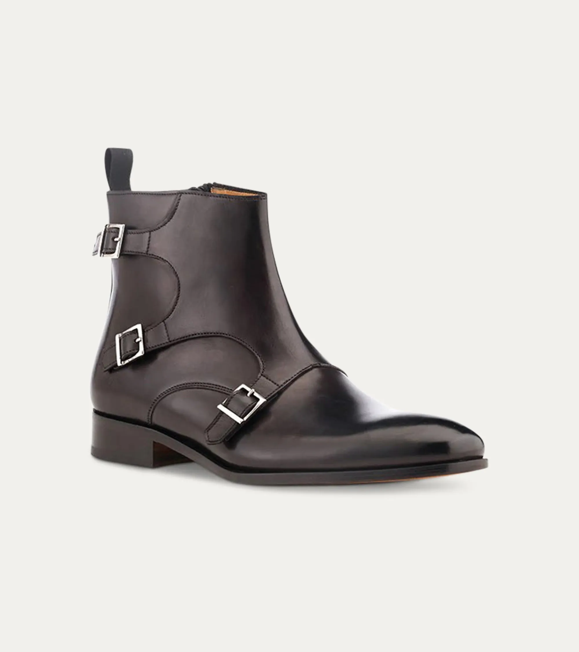Tristan Triple Monkstrap Boot in Black sold by Ace Marks product image thumbnail 2
