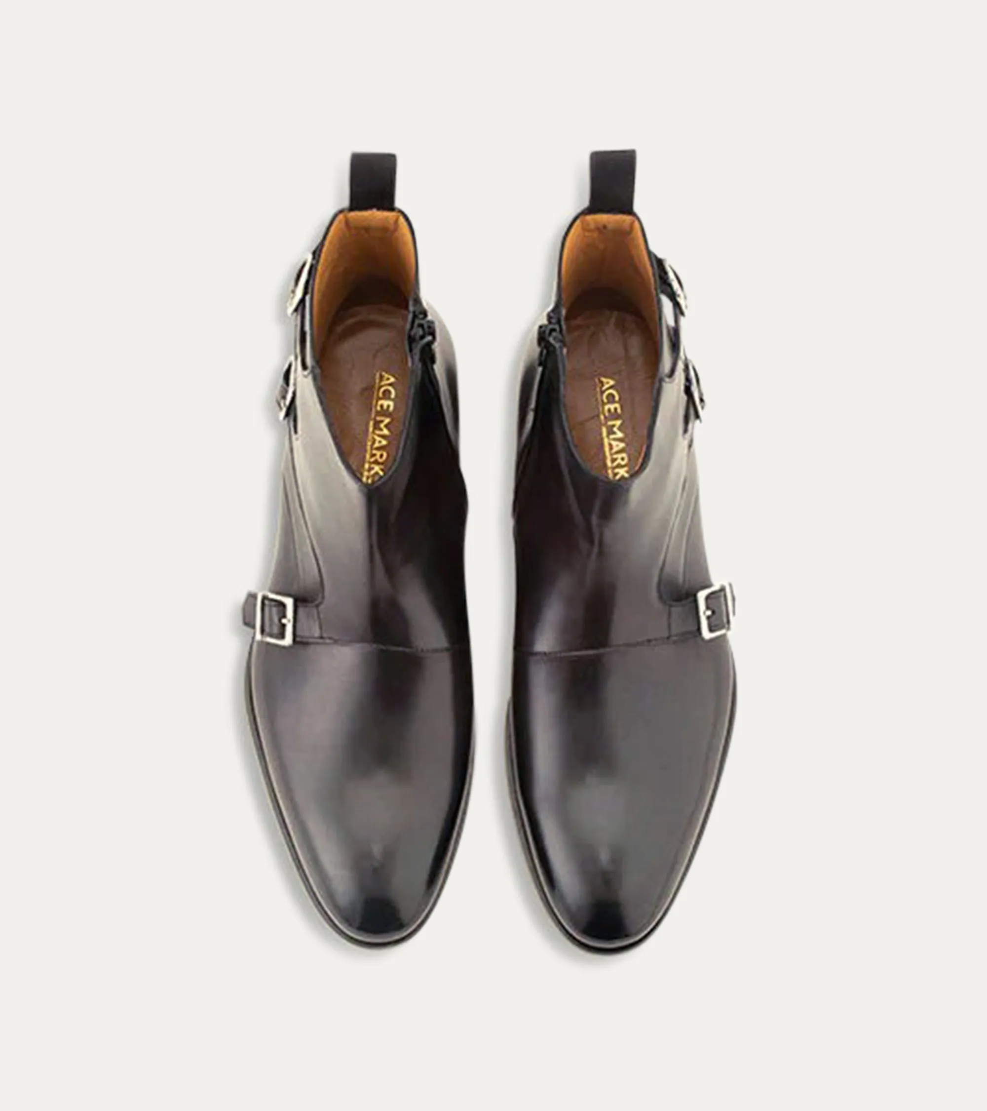 Tristan Triple Monkstrap Boot in Black sold by Ace Marks product image thumbnail 3