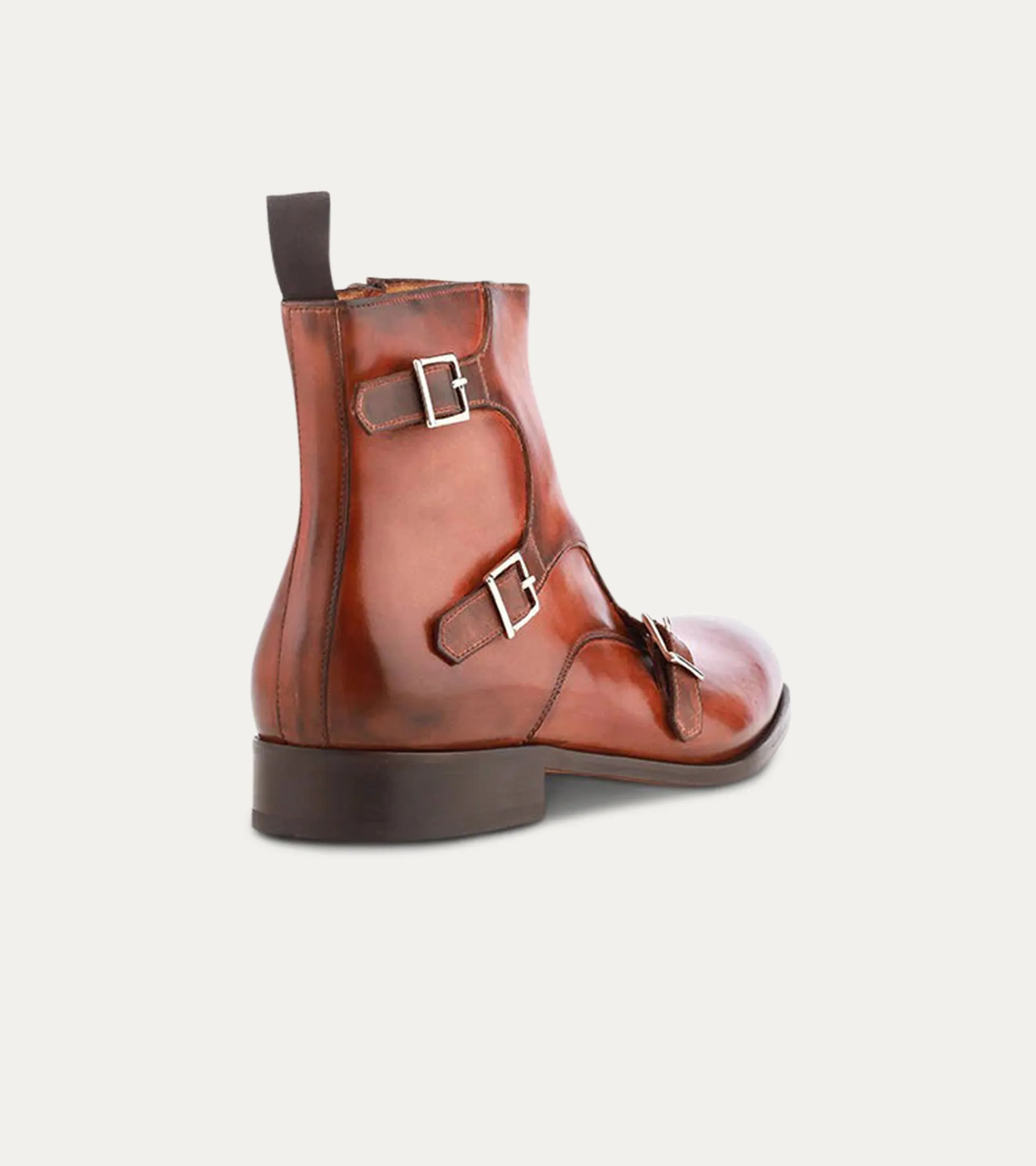 Tristan Triple Monkstrap Boot in Cognac Nicol sold by Ace Marks product image thumbnail 3
