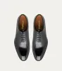 Wholecut Oxford Plain Toe Black Croc Antique sold by Ace Marks