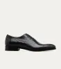 Wholecut Oxford Plain Toe Black Croc Antique sold by Ace Marks