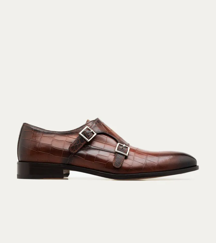 Monkstrap Brandy Nicol Croc sold by Ace Marks
