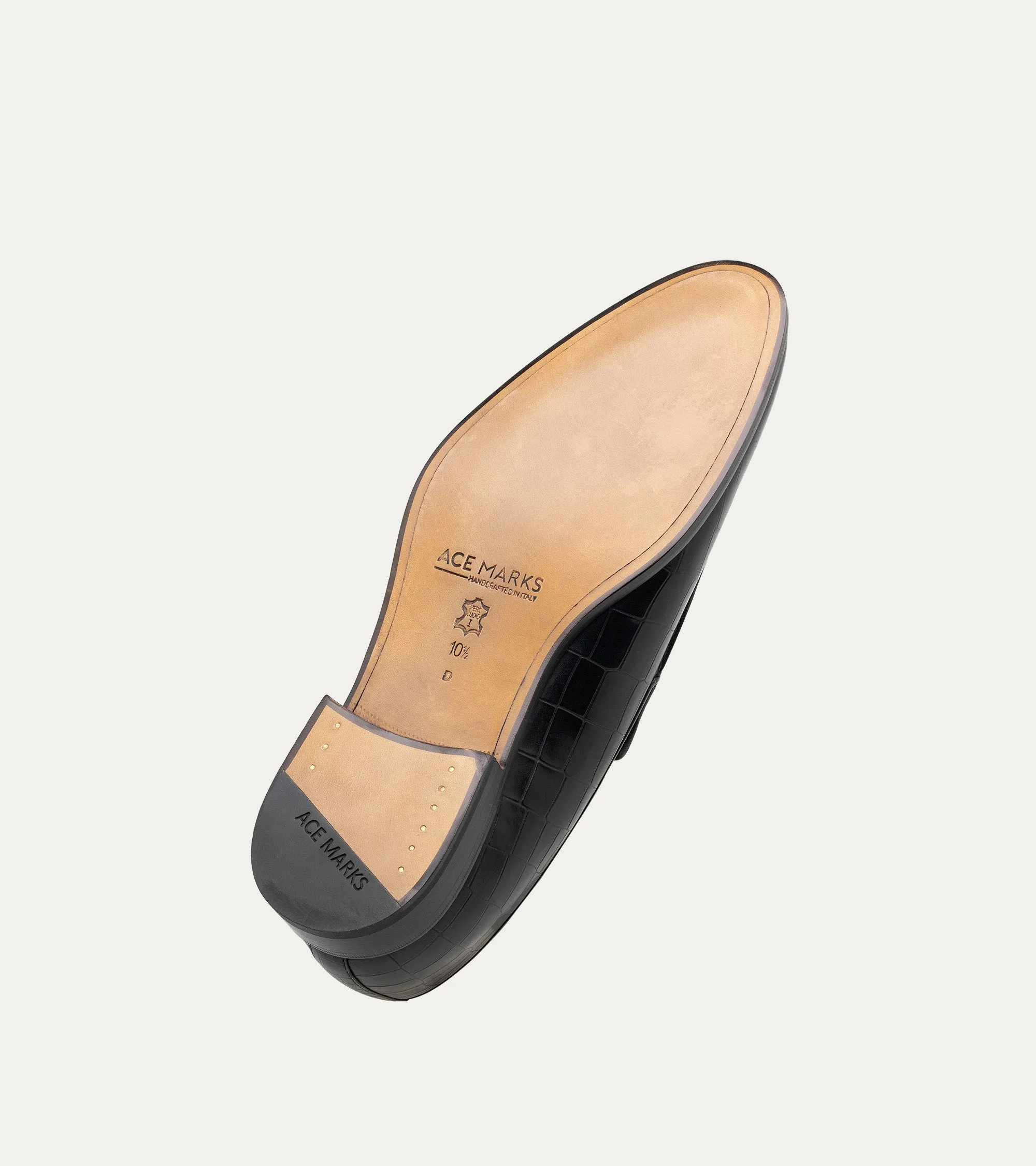 Enzo Stitch Toe Loafer in Black Croc sold by Ace Marks product image thumbnail 5