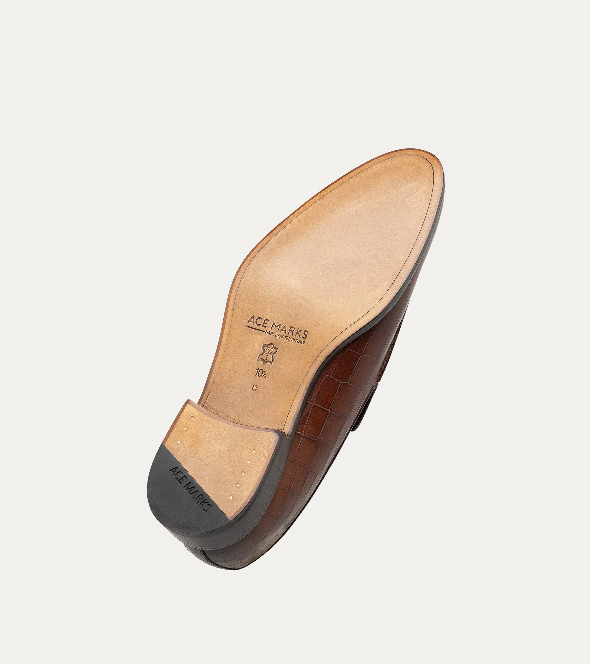 Enzo Stitch Toe Loafer in Brandy Nicol Croc sold by Ace Marks product image thumbnail 5