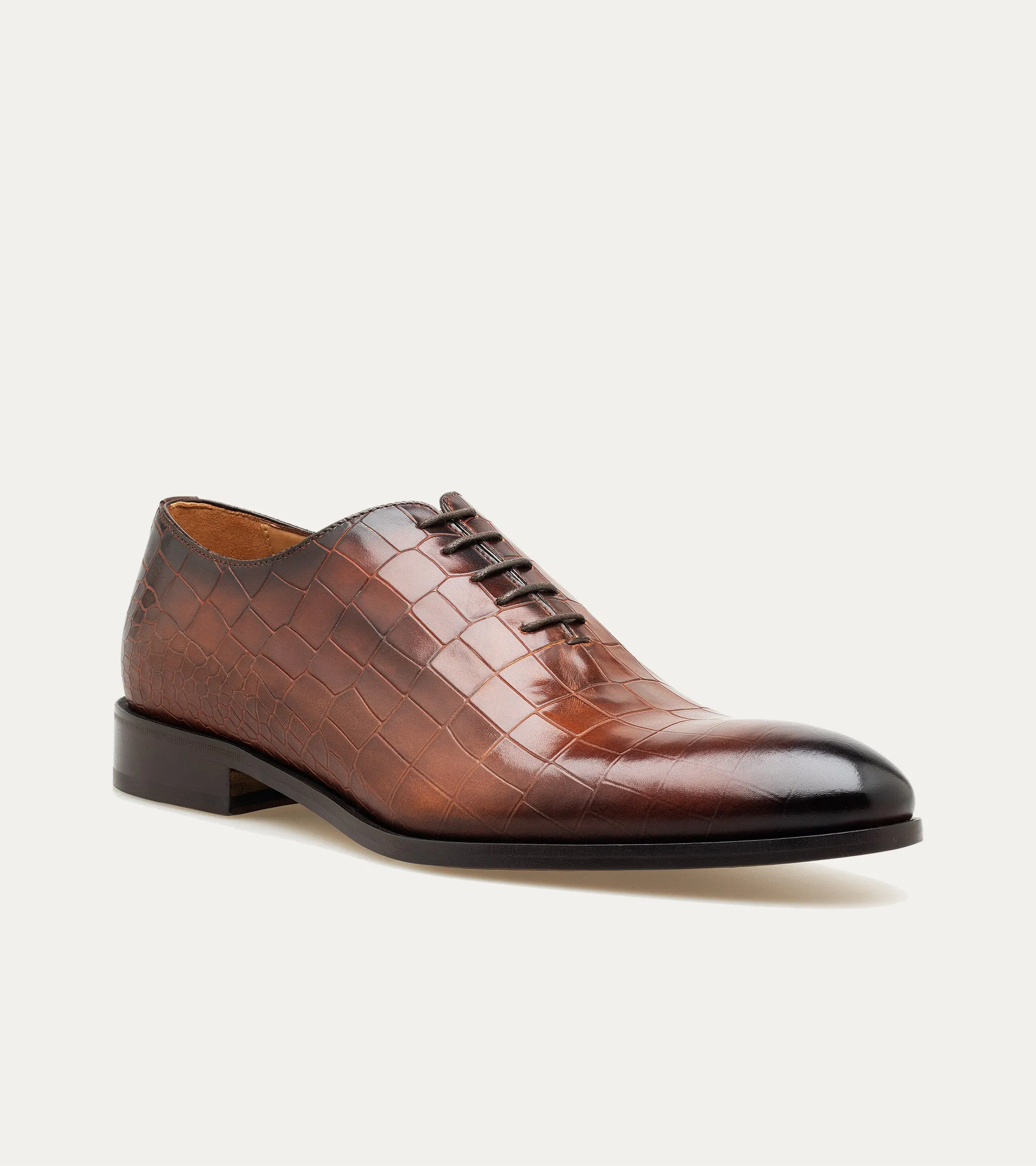 Wholecut Oxford Plain Toe Brandy Nicol Croc sold by Ace Marks product image thumbnail 2
