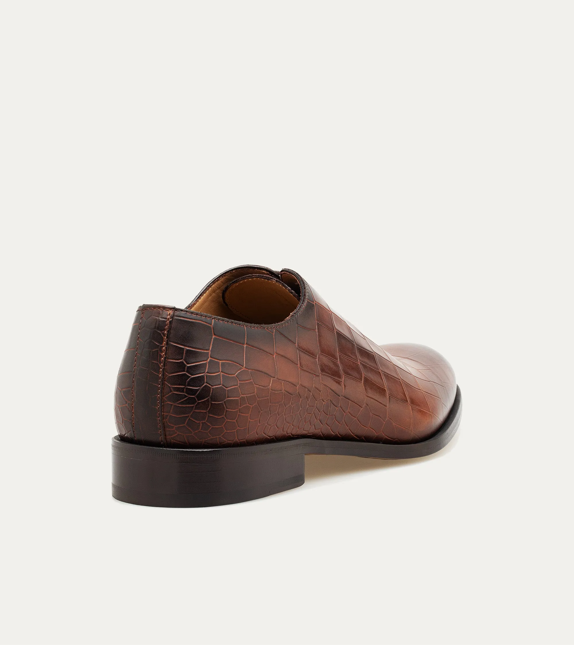 Wholecut Oxford Plain Toe Brandy Nicol Croc sold by Ace Marks product image thumbnail 3
