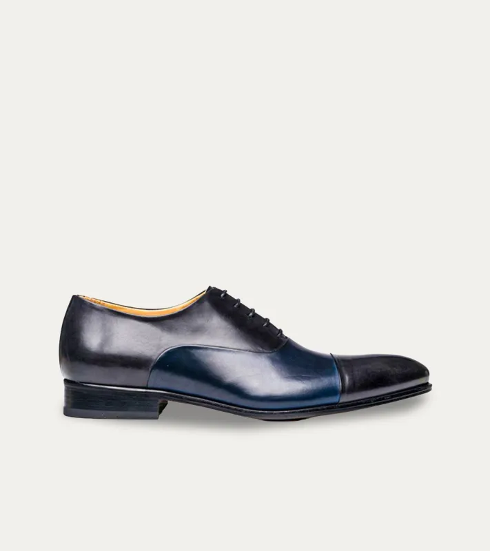 Cap Toe Oxford Grey & Dark Blue Antique sold by Ace Marks