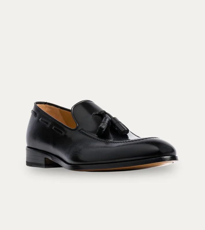 Tassel Loafer Black Antique made by Ace Marks