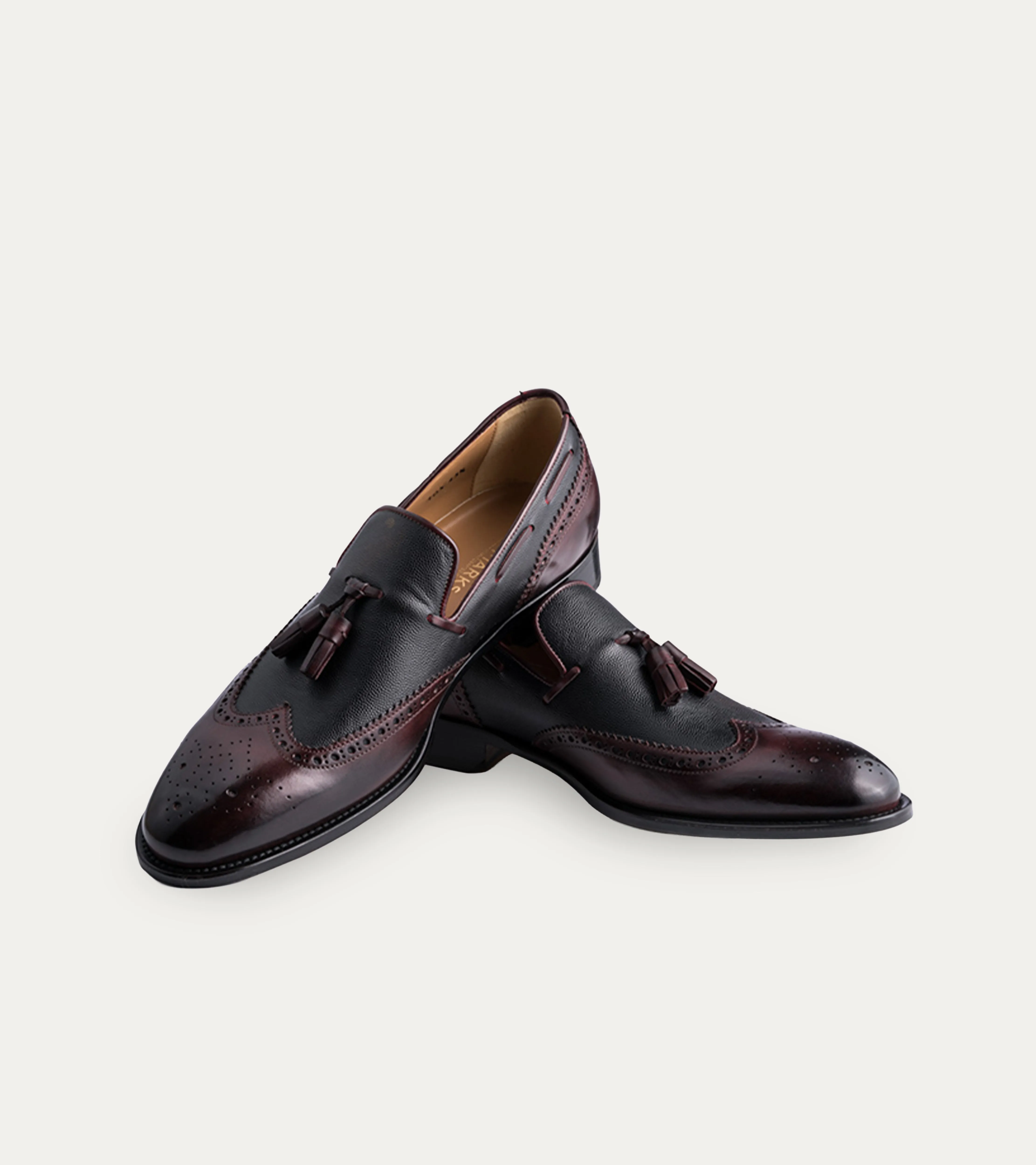 Wingtip Tassel Loafer Diablo Antique & Black Leather sold by Ace Marks product image thumbnail 4