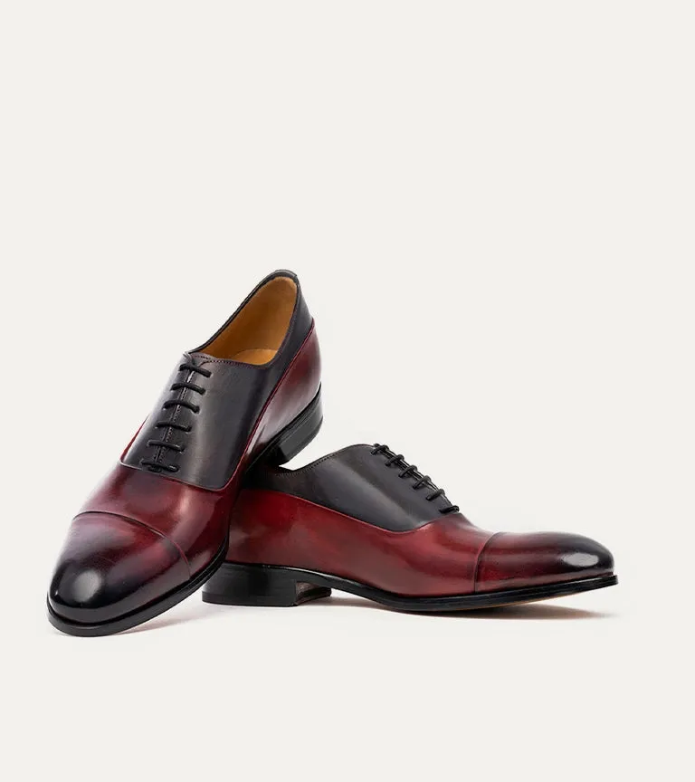 Luca Cap Toe Oxford Diablo & Dk. Grey sold by Ace Marks product image thumbnail 3