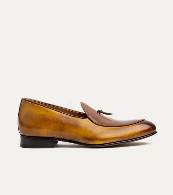 Giani Belgian Loafer in Bourbon Antique & Brown made by Ace Marks