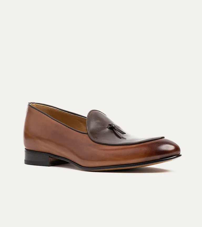 Giani Belgian Loafer in Cuoio Nicol & Dk. Brown sold by Ace Marks product image thumbnail 2
