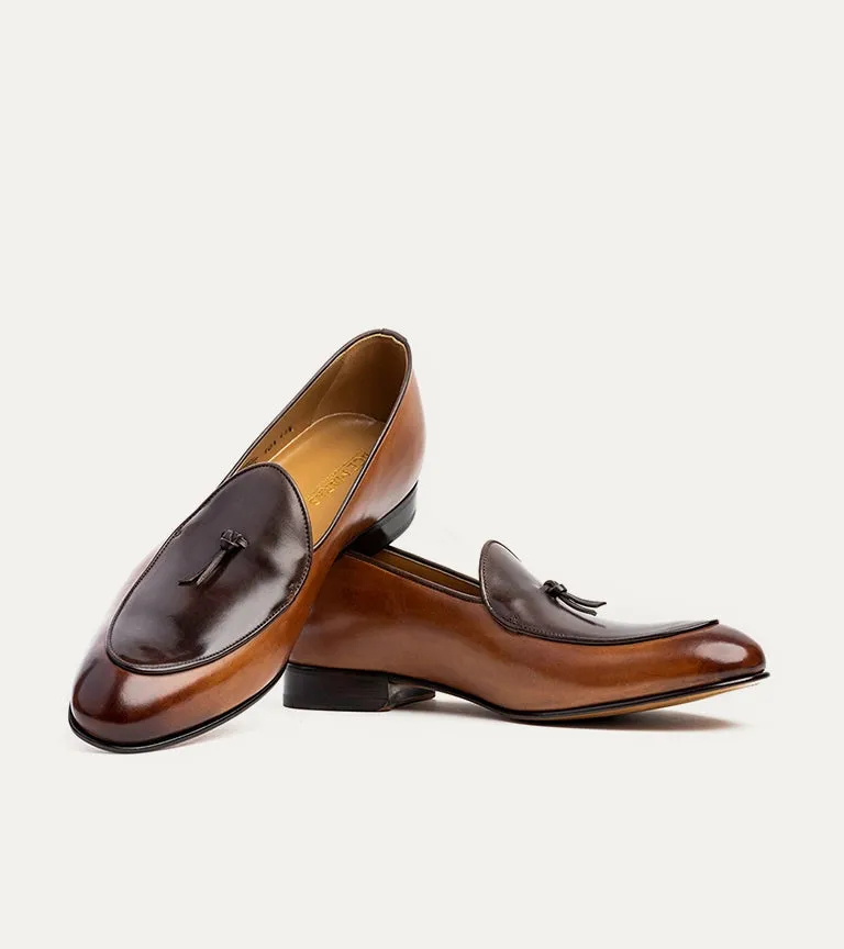 Giani Belgian Loafer in Cuoio Nicol & Dk. Brown sold by Ace Marks product image thumbnail 3