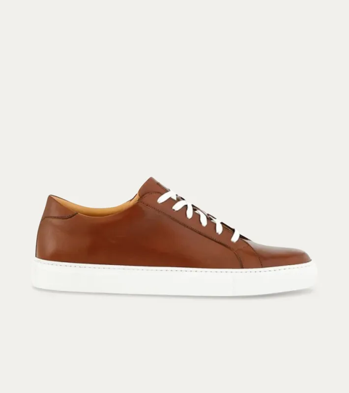Dress Sneakers In Brown With White Outsole sold by Ace Marks
