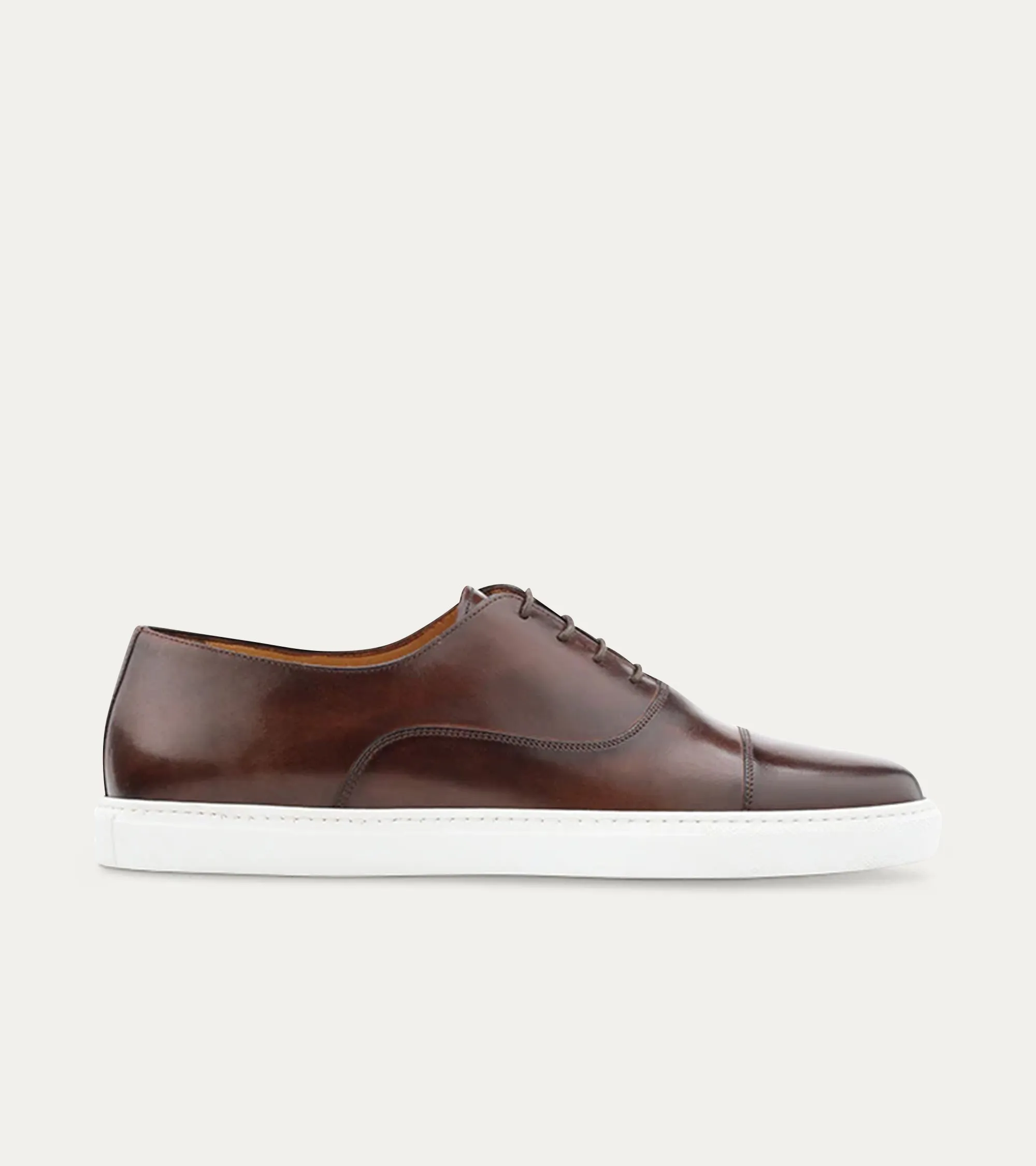 Cap Toe Oxford Sneaker In Brown Antique sold by Ace Marks