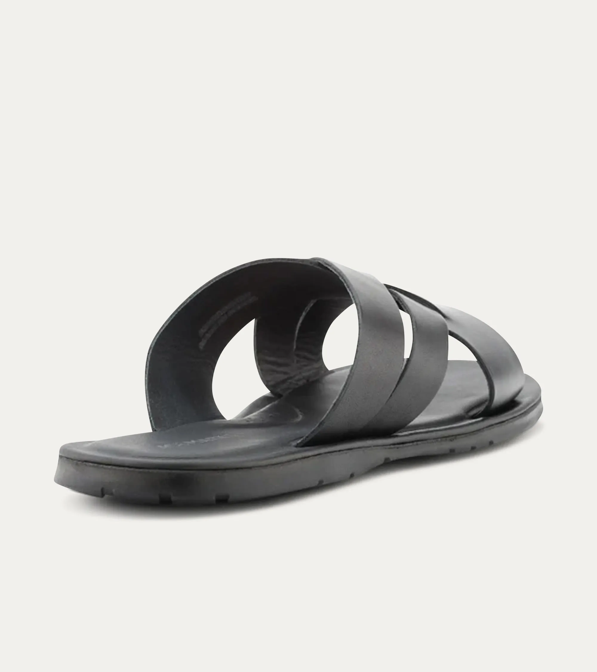 Sandalo Leather Slide Sandals In Black sold by Ace Marks product image thumbnail 3