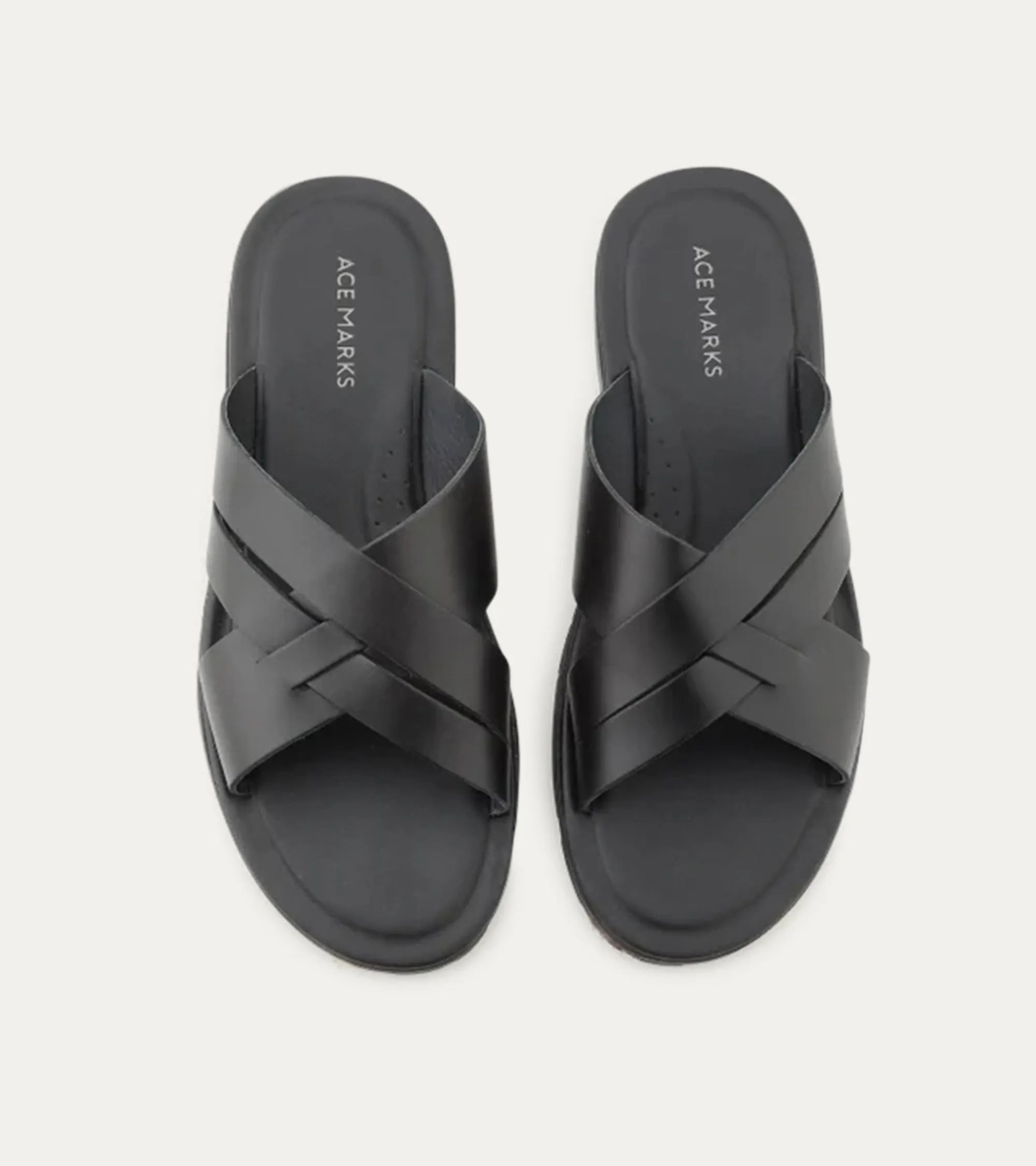 Sandalo Leather Slide Sandals In Black sold by Ace Marks product image thumbnail 4