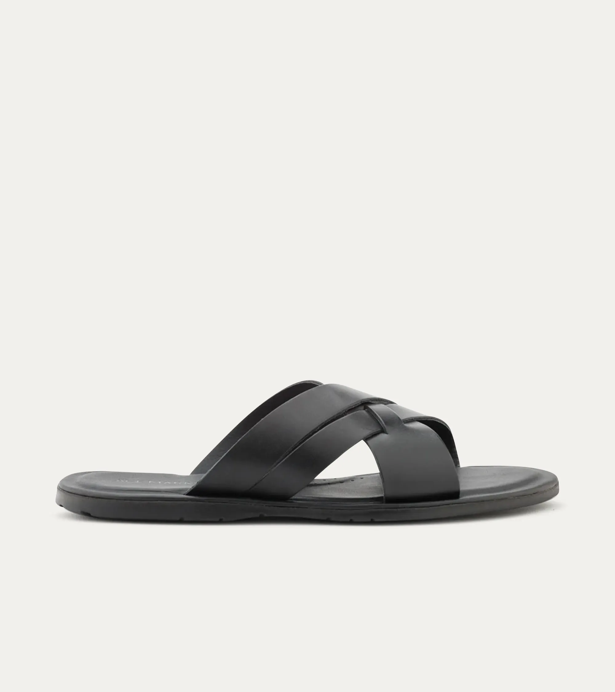 Sandalo Leather Slide Sandals In Black sold by Ace Marks