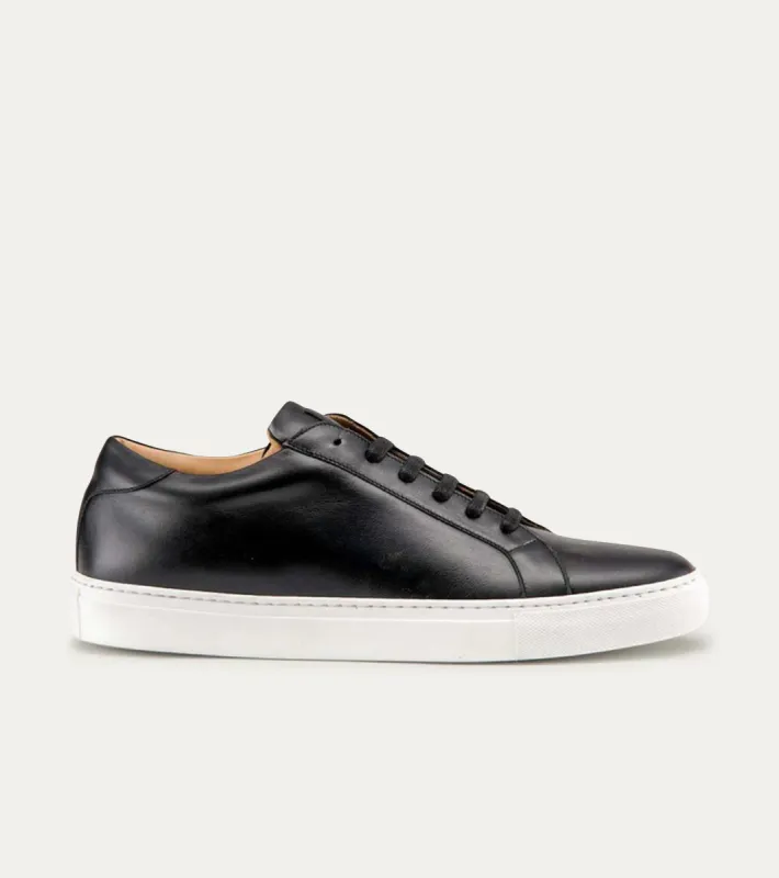 Dress Sneakers In Black With White Outsole sold by Ace Marks