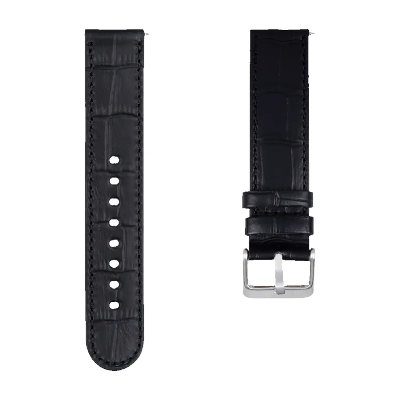 Wearable Watchstrap | Zwart croc | 20 mm | Curve or VIMpay account sold by AdornPay