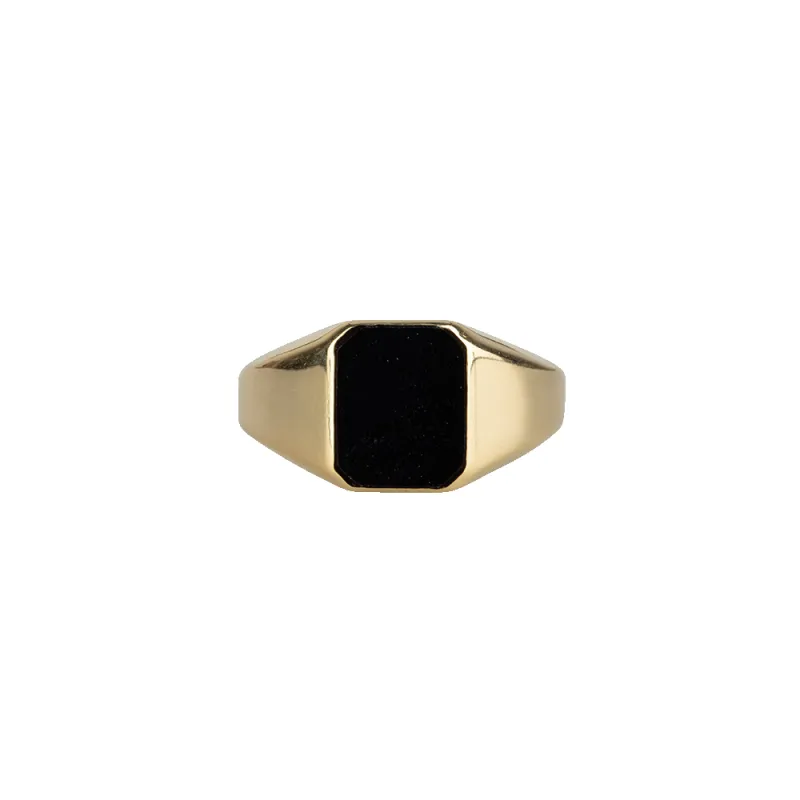 The Power of Onyx | Signet Ring | Gold sold by AdornPay