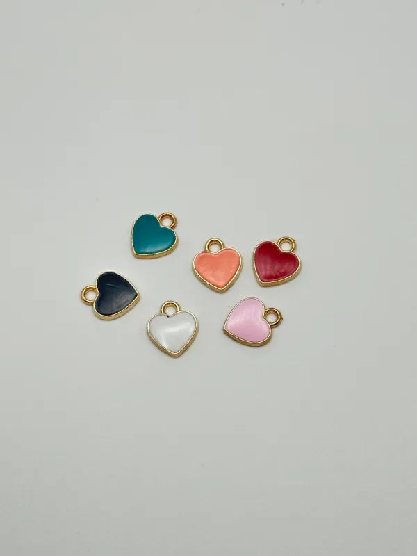 Small enamel heart charm sold by Adrianne Marie