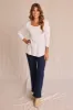 Long Sleeve Swing Tee in White sold by Adrift