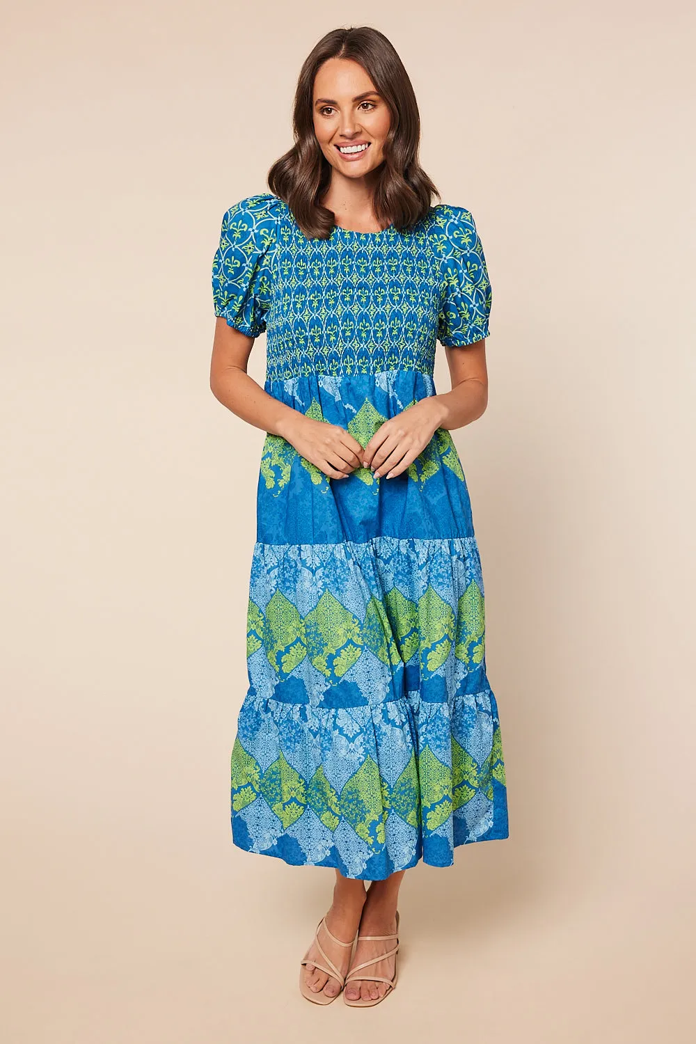 Minden Shirred Dress in Cafe Cubano sold by Adrift product image thumbnail 2