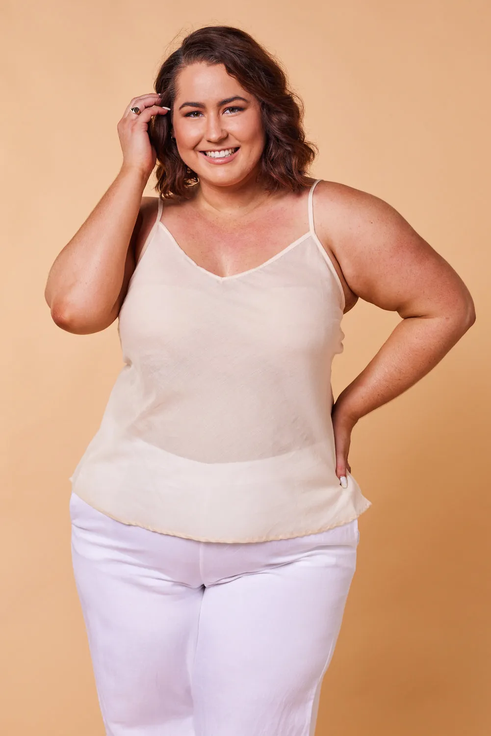 Adrift Cotton Cami in Ecru sold by Adrift product image thumbnail 3