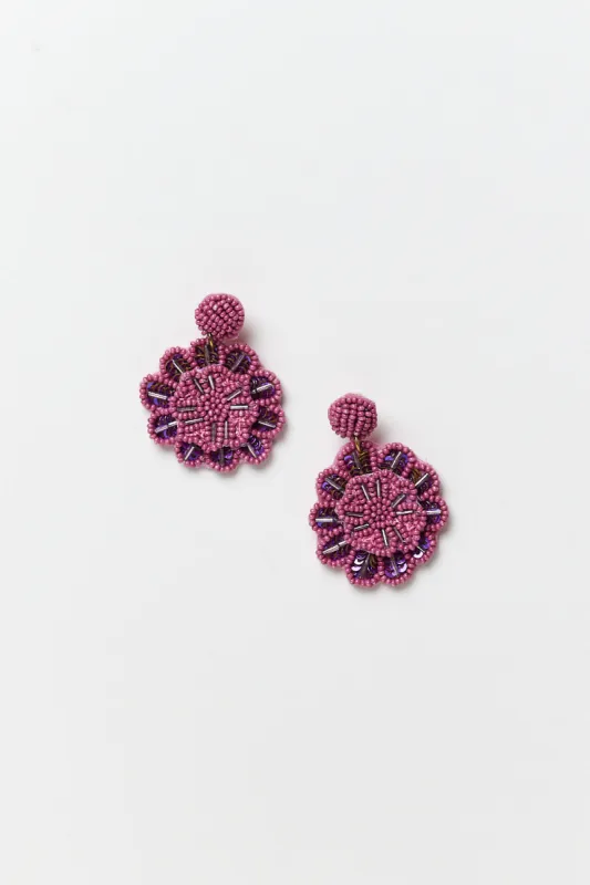 Kiera Earrings in Purple sold by Adrift