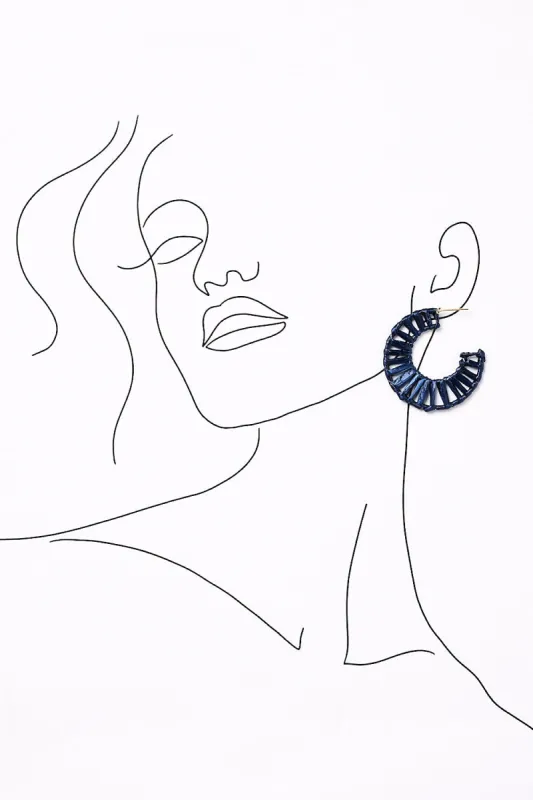 Woven Hoops in Navy sold by Adrift