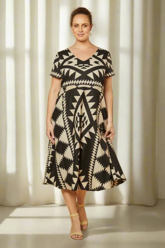 Vida Midi Dress in Tulum sold by Adrift