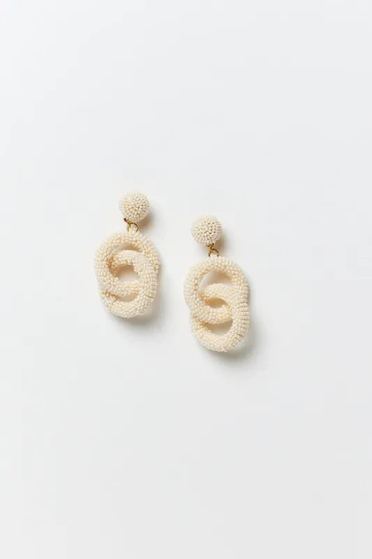 Danica Earrings in Cream sold by Adrift