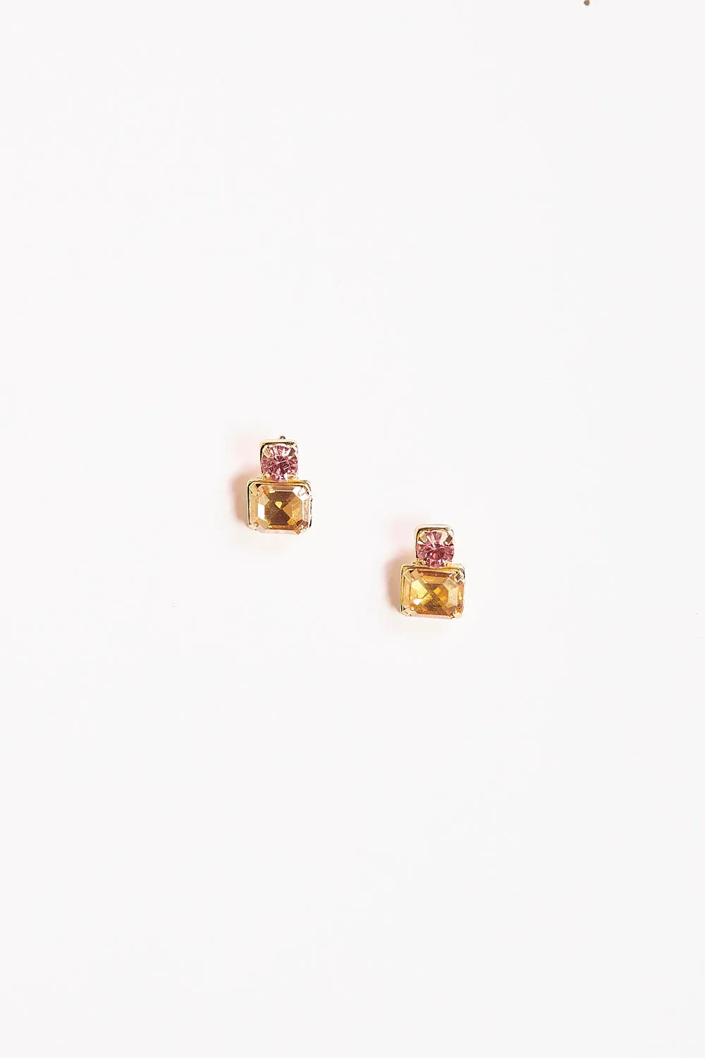 Rectangle Frame Earrings in Champagne sold by Adrift